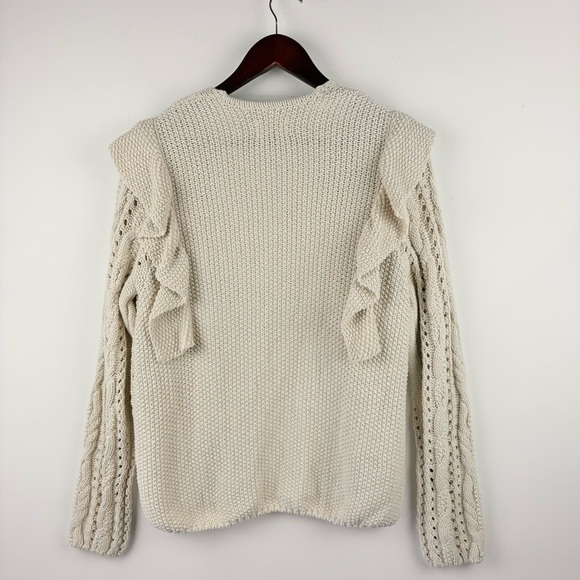 Universal Thread Women's Cardigan Sweater Chunky Knit Open Front Medium Ruffle - Picture 4 of 4